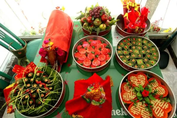 Mâm quả đám hỏi gồm những gì?