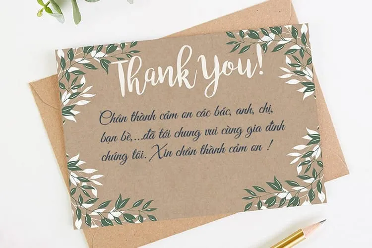 Những lưu ý quan trọng khi viết lời cảm ơn sau đám cưới